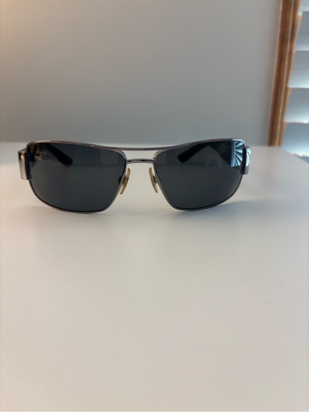 RALPH LAUREN POLO POLARIZED 3041 9002/81 SILVER/BLACK AUTHENTIC SUNGLASSES 64-14 - Picture 3 of 16